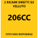 Logo 206CC con 2 ricami diretti su tappeti anteriori