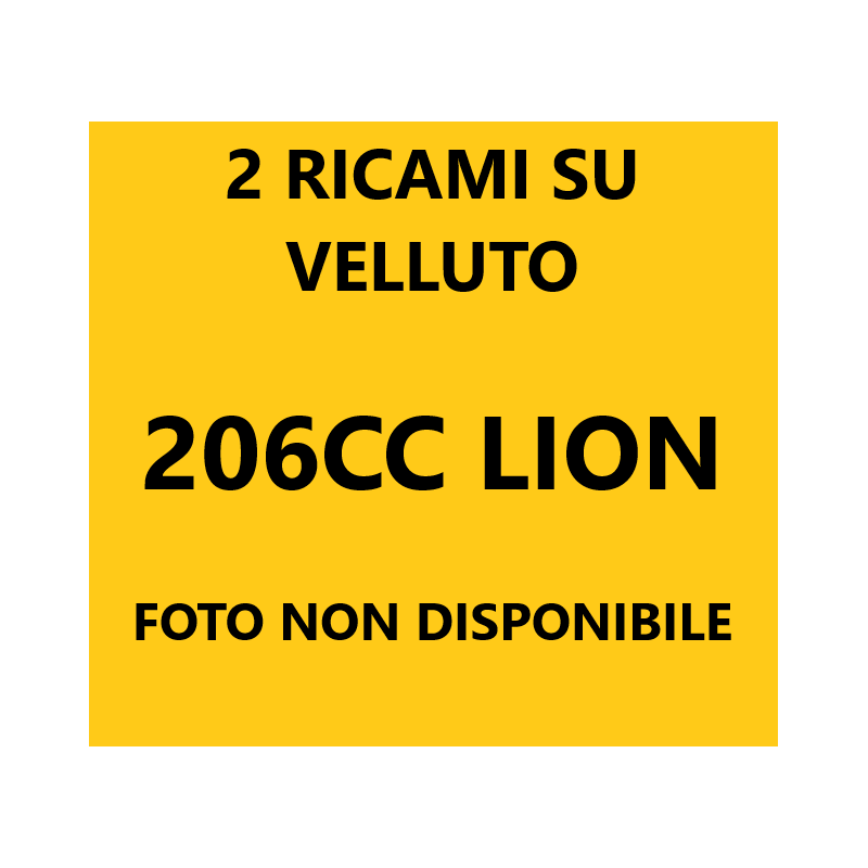 Logo 206CC LION con 2 ricami diretti su tappeti anteriori