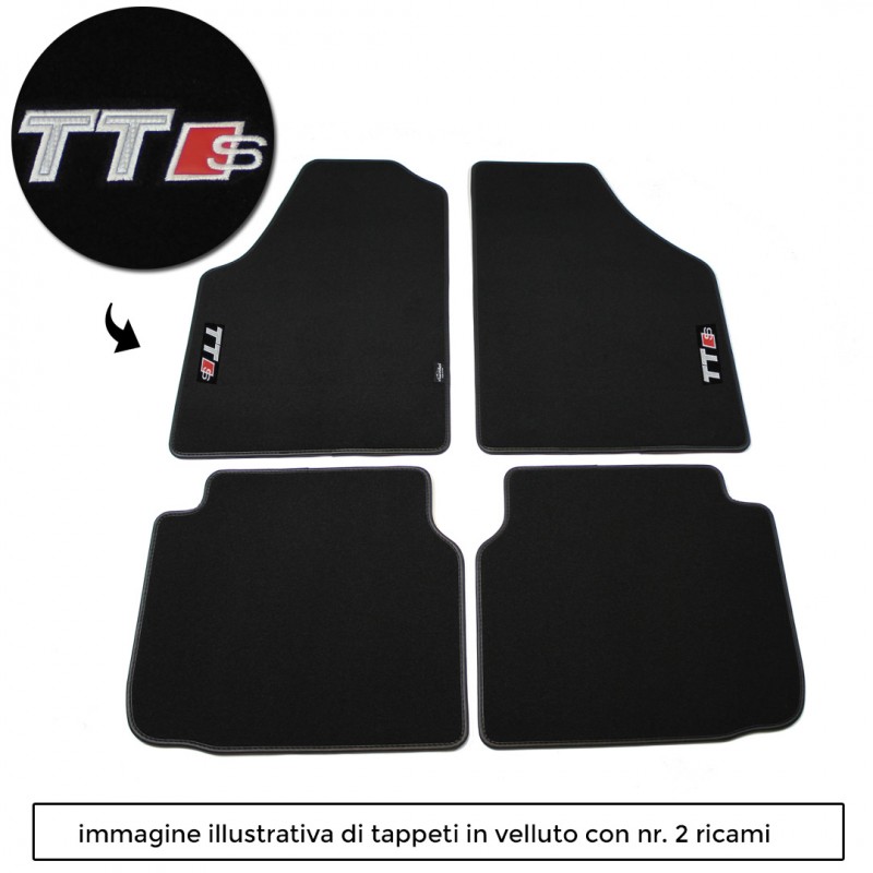 Logo TTS con 2 ricami diretti su tappeti anteriori