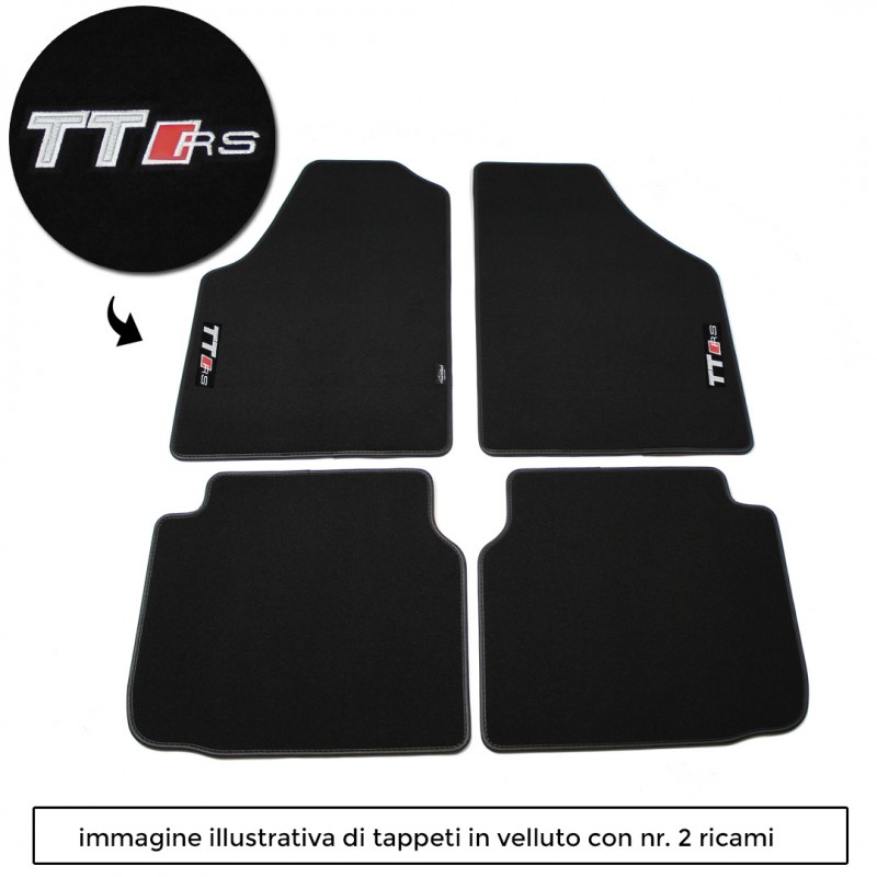 Logo TTRS con 2 ricami diretti su tappeti anteriori