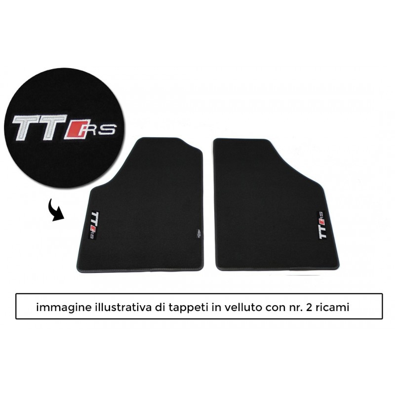 Logo TTRS 2 posti con 2 ricami diretti su tappeti anteriori