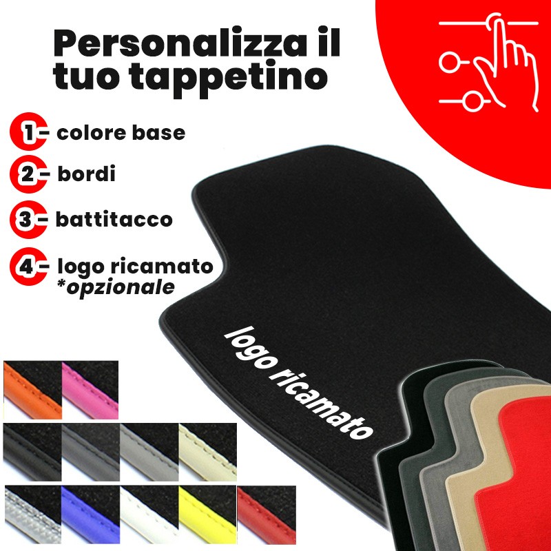 Tappeti Velluto personalizzati Alfa 159 2° SERIE DAL 2008-2013