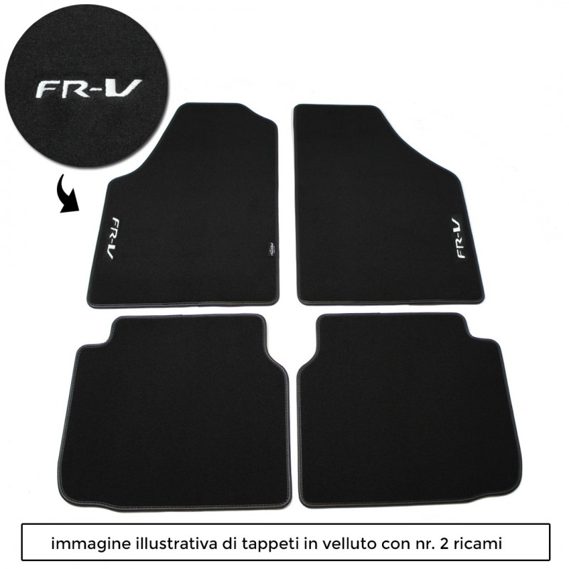 Logo FR-V con 2 ricami diretti su tappeti anteriori