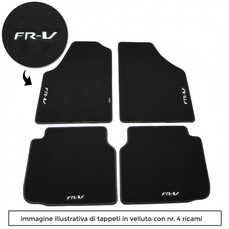 Logo FR-V con 4 ricami diretti su tappeti anteriori e posteriori