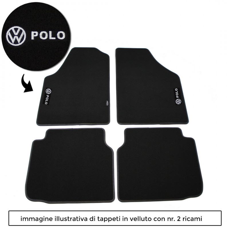 Logo POLO con 2 ricami diretti su tappeti anteriori