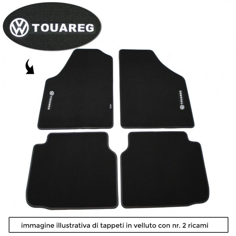 Logo TOUAREG con 2 ricami diretti su tappeti anteriori