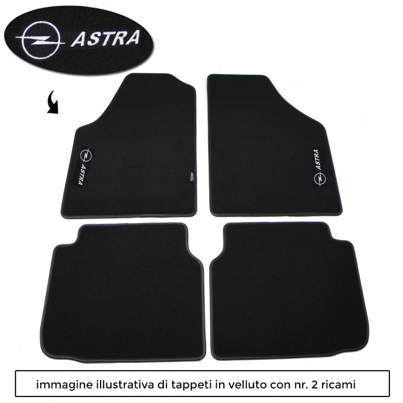 Logo ASTRA con 2 ricami diretti su tappeti anteriori