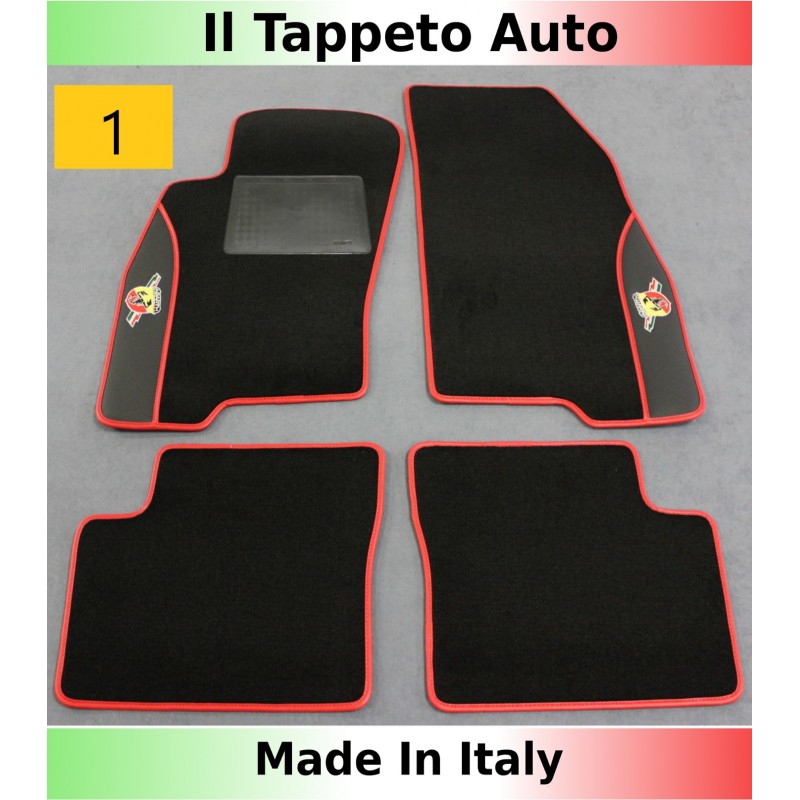 FIAT GRANDE PUNTO dal 2005 al 2012 Tappeti per auto, Tappetini in Moquette  su Misura con Ricamo a Filo Tricolore, Prezzi e Offerte