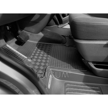 F906219 - Tappeti su Misura per Auto in gomma Compatibile con Transit Custom Van 2-3 posti 2024-, Tourneo Custom 2/3 posti 2024-, T7 Transporter 3 posti 2025- (NO MULTIVAN